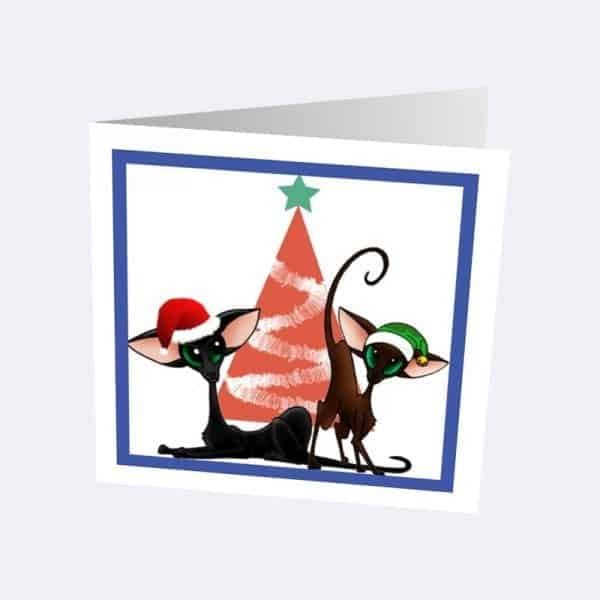 Pack of 10 Siamese and Oriental Christmas Cards - Image 4