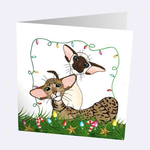 Pack of 10 Siamese and Oriental Christmas Cards - Image 2