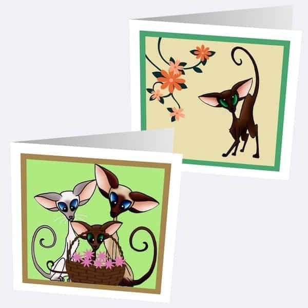 Pack of 10 Siamese & Oriental Any Occasion Cards