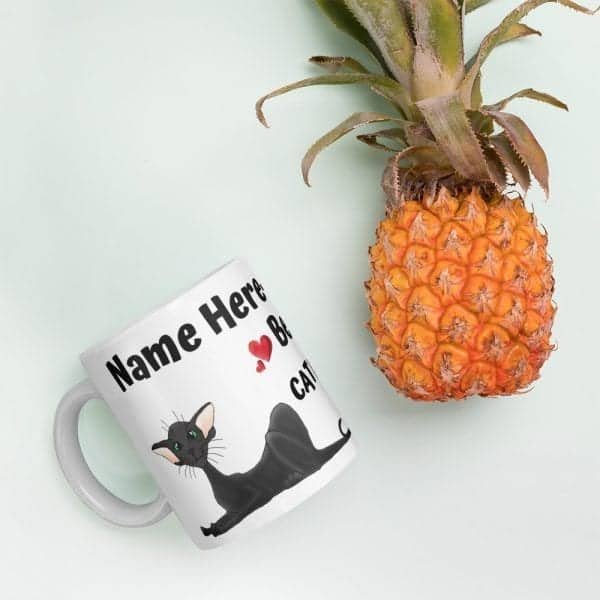 Oriental Cat Mug – Add Own Name - Image 5