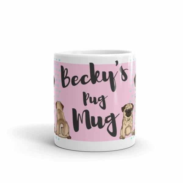 Pug Dog Mug – Add Your Own Name - Image 2