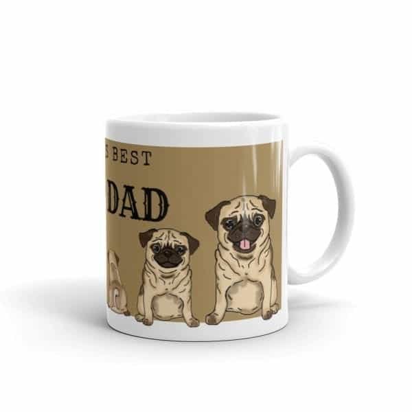 Pug Dog Mug – Worlds Best Dad - Image 3