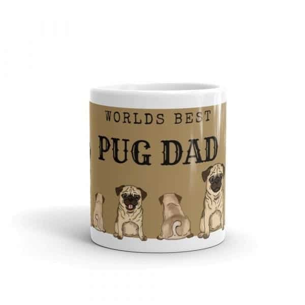 Pug Dog Mug – Worlds Best Dad - Image 2