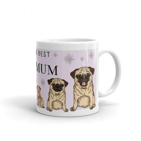 Pug Dog Mug – Worlds Best Mum - Image 3