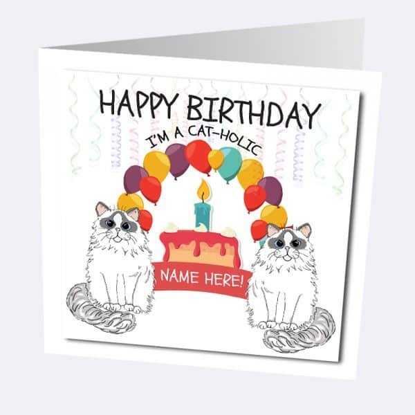 Ragdoll Birthday Card – Add Any Name