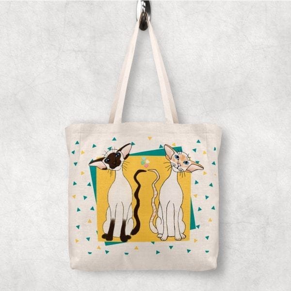 Siamese Tote Bags