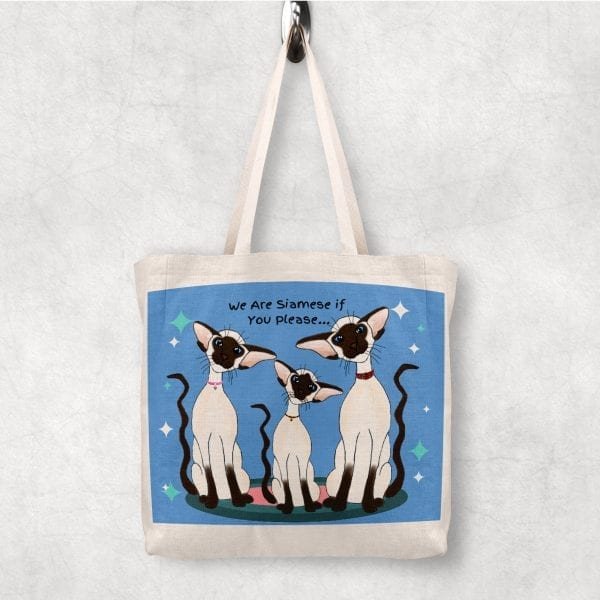 Siamese Tote Bags