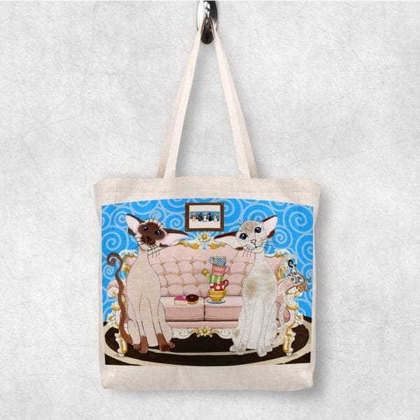 Siamese Tote Bags