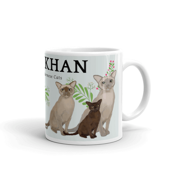 Burmese Cat Mug – Add Your Cattery Name