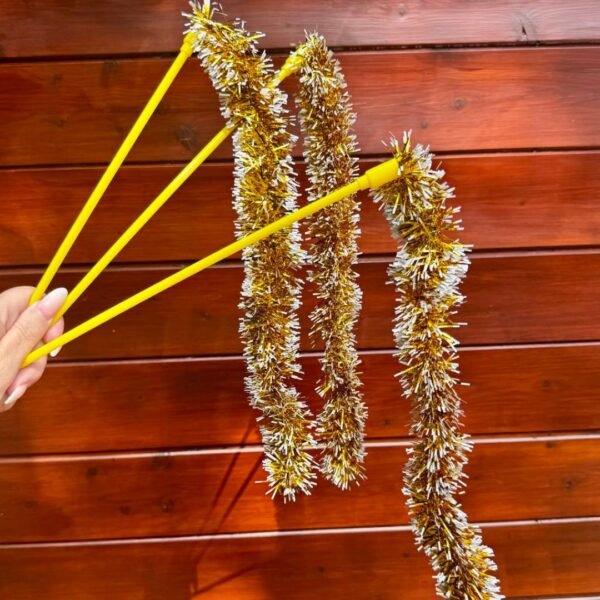 Golden Glow Tinsel Teaser Wand - 40cm