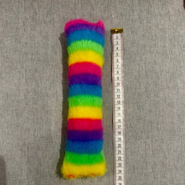 Rainbow Kicker Pillow, Chew Toy & Crinkle Toy - Image 3