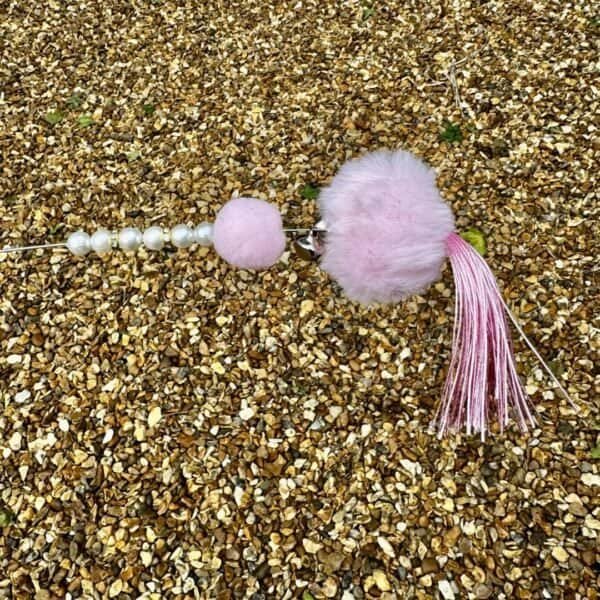 Elegant Pom-Pom & Pearl Cat Teaser Wand - Image 5